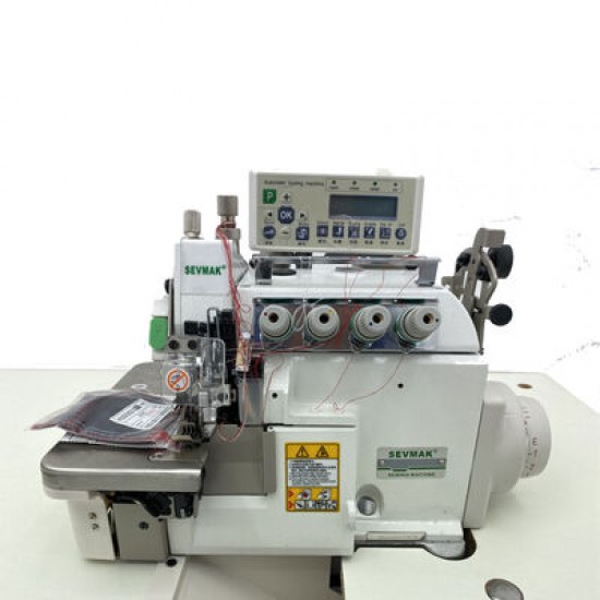 Sevmak VT-3216EXT-05H-UBT 5 İplik Transportlu Tam Otomatik Akıllı İplik Kesicili Overlok Makinası (Kot)