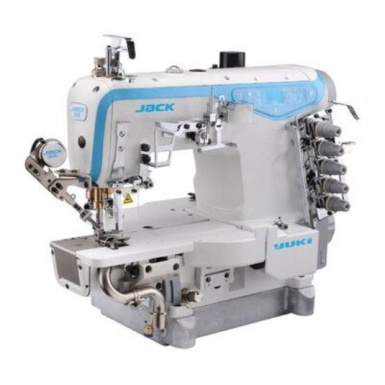 Yuki Jack JK-K4-UTL-35ACX356-K Soldan Bıçaklı Regulalı İplik Kesicili Havalı Reçme Makinası