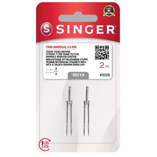 Singer Çift İğne 2mm ( 90/14)