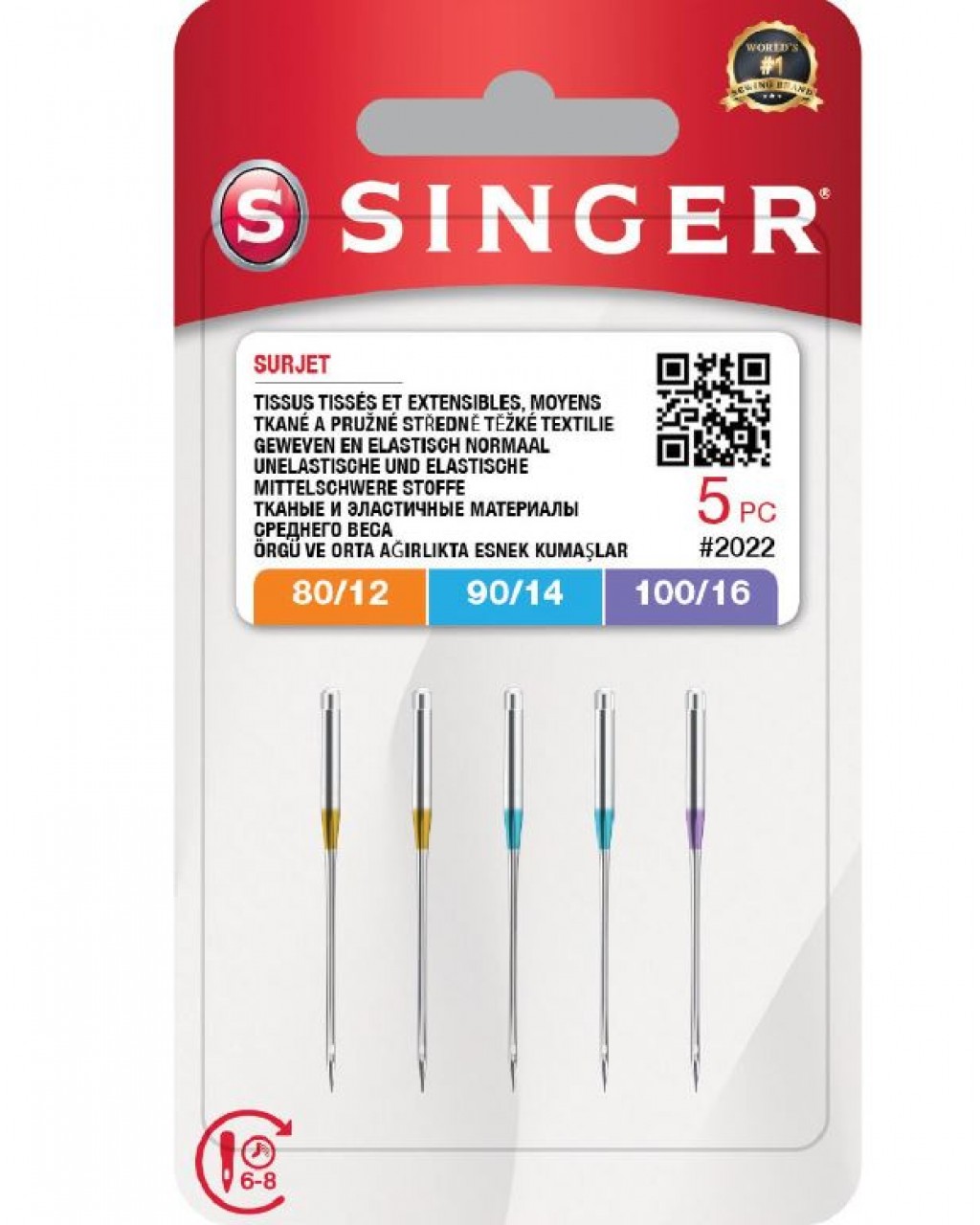 Singer Overlok İğnesi Karışık (2X12, 2X14, 1X16 NO.)