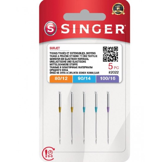 Singer Overlok İğnesi Karışık (2X12, 2X14, 1X16 NO.)